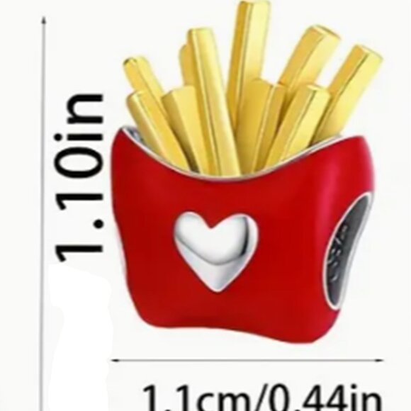 Cute & Colorful French Fries Miniature Food Women's Fashion Bracelet charm - Picture 4 of 4